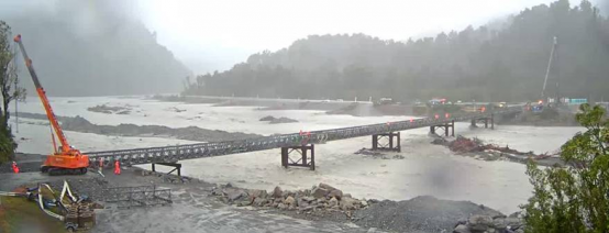 Rain delays reopening of Westland’s Waiho Bailey bridge