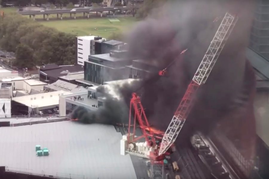 SkyCity evacuates precinct as fire rages at NZICC