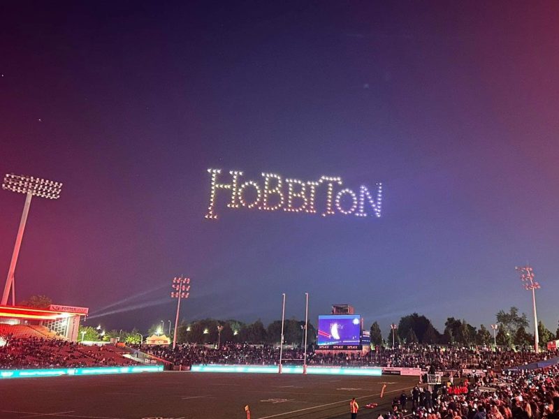 Hobbiton lights up the sky in NZ first drone show