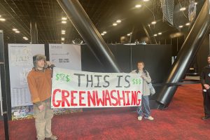 Climate protestors enter TRENZ
